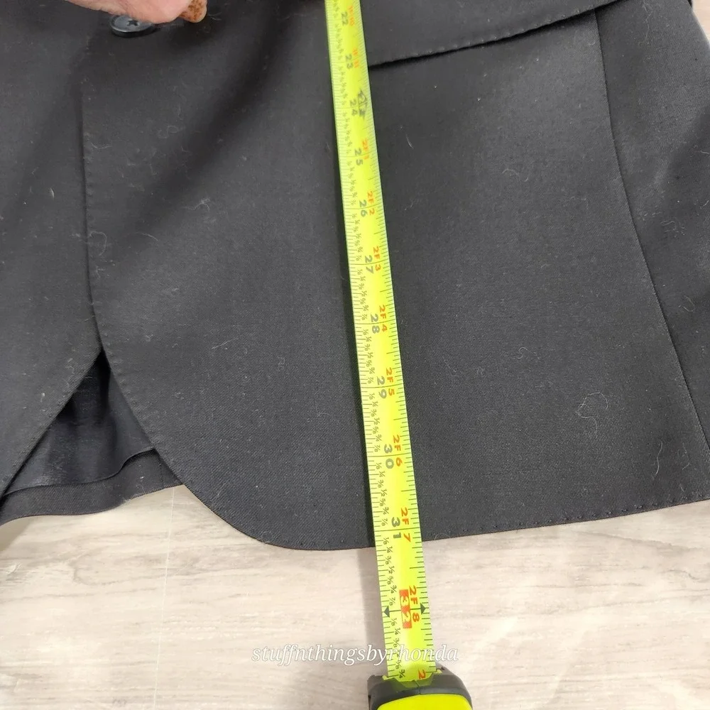 EXPRESS Black 2-Button Double Vented Wool Poly Blend 38R Blazer‎ Jacket